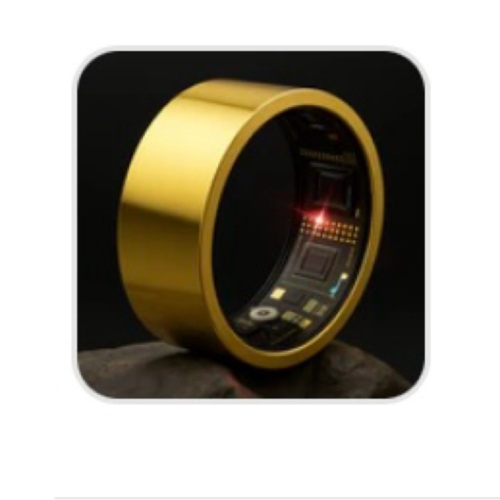 🆕 Gold Smart Ring with Charger | Size 10